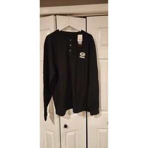 Dunbrooke Green Bay Packers BLACK THERMAL Long Sleeve T Shirt, Men's 4XL